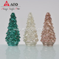 Glowing Glass Christmas Tree Ornaments Desktop Decoration